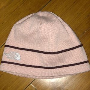 Ladies pink North Face hat